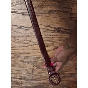 Brooks Brothers Italian Alligator Calfskin Belt Medium | Brown leather | Luxury